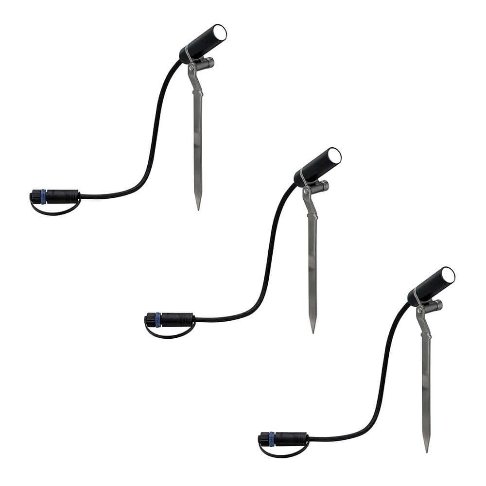 LED Plug & Shine Spot Plantini Erweiterungsset 24V 3000K 3x2, 5W - Set mit drei wetterbeständigen, individuell ausrichtbaren Leuchten.