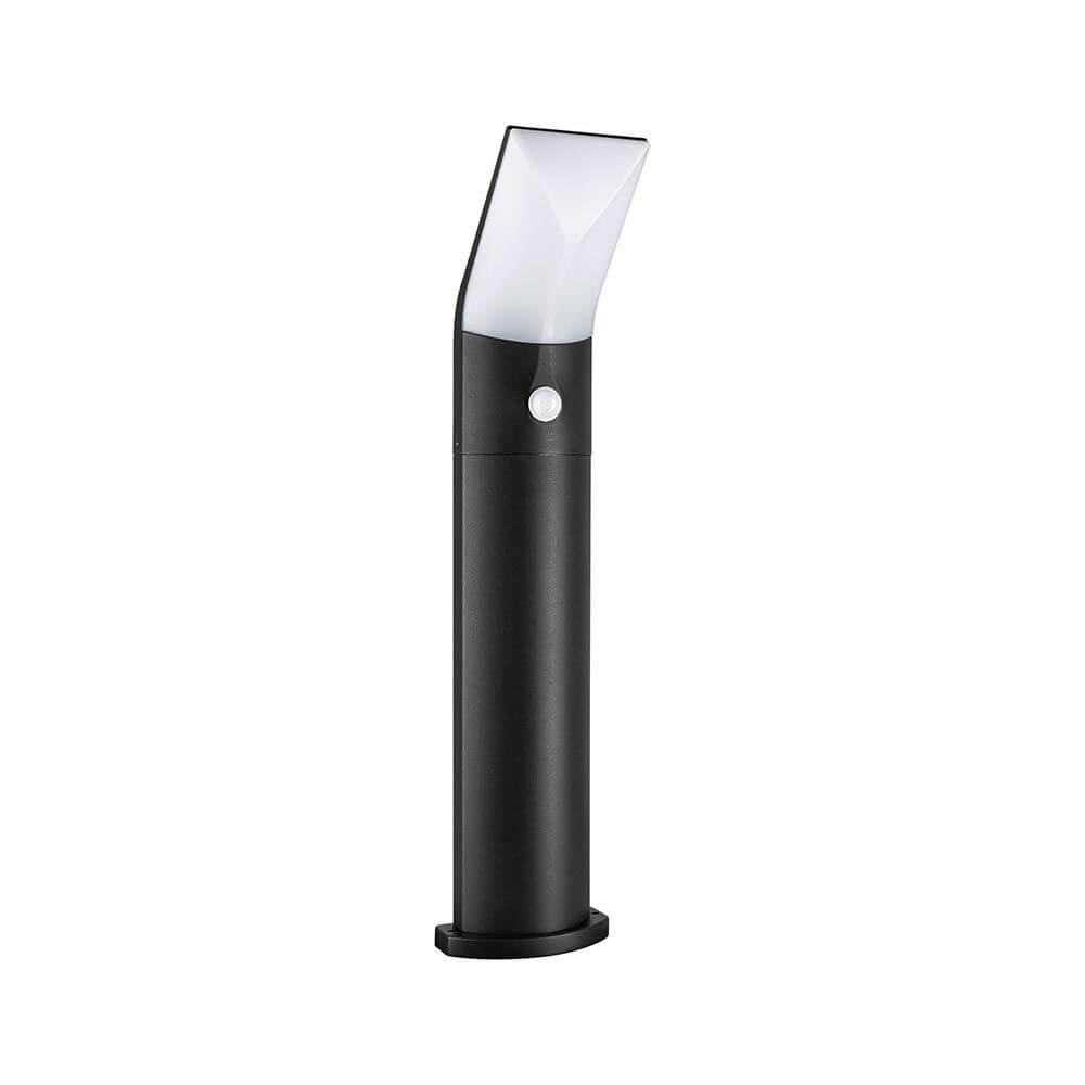 LED Sensor- Pollerleuchte Adya Anthrazit IP54 in modernem Design mit Bewegungsmelder und Diffusor.