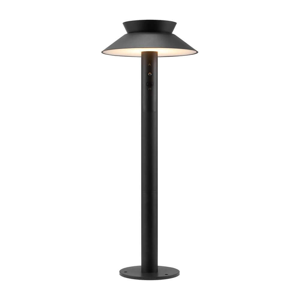 LED Pollerleuchte Justina Solar IP44 mit modernem Design, ideal für Gartenwege und Auffahrten.