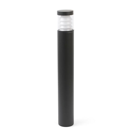 LED Pollerleuchte PLIM 3 10W 3000K IP65 Dunkelgrau - moderne Außenbeleuchtung in dunklem Design.