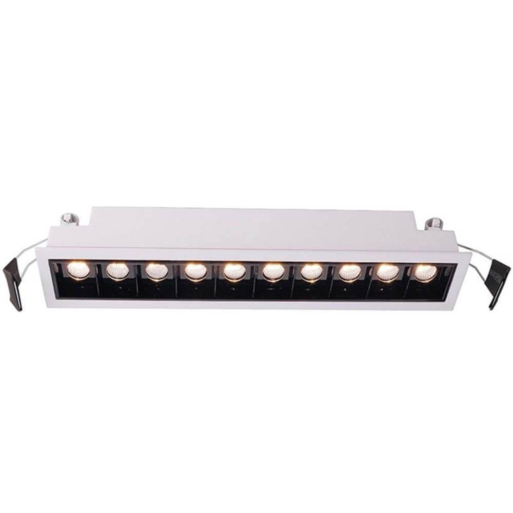 LED Raster-Einbaulampe Line 1545lm10x2W Warmweiß in modernem Design mit 10x2W LEDs.