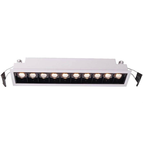 LED Raster-Einbaulampe Line 1545lm10x2W Warmweiß in modernem Design mit 10x2W LEDs.