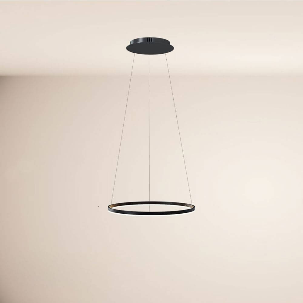 s.luce LED-renkaiden riippuvalaisin 60 cm modernissa, minimalistisessa muotoilussa katossa.