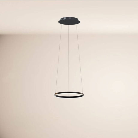 s.luce Lâmpada pendente em anel LED Ø 40cm com design minimalista e elegante suspensão.