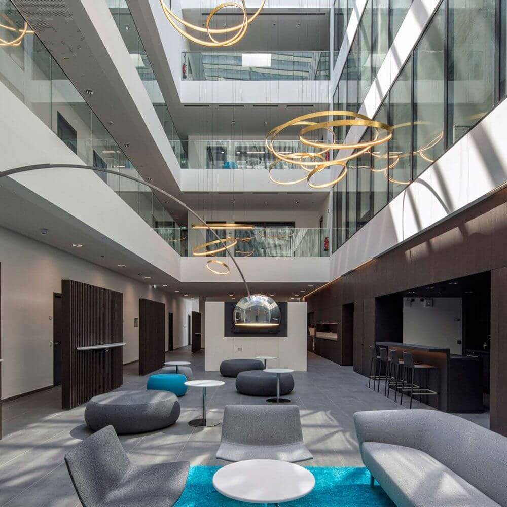 s.luce Made LED Ring XL Suspension Cage d'escalier Dimmable RAL