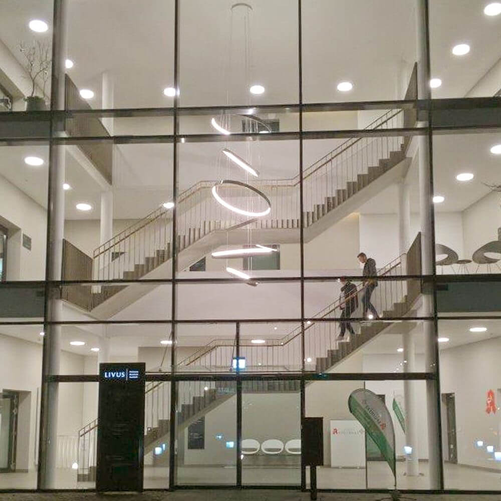 s.luce Made LED Ring XL Suspension Cage d'escalier Dimmable RAL