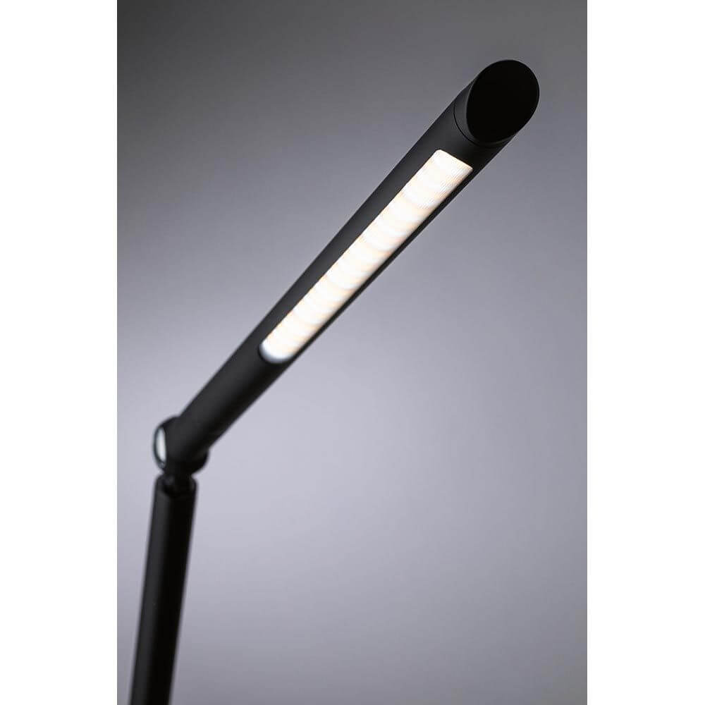 LED Schreibtischleuchte FlexBar in Schwarz mit dimmbarer Beleuchtung und flexiblem Arm.