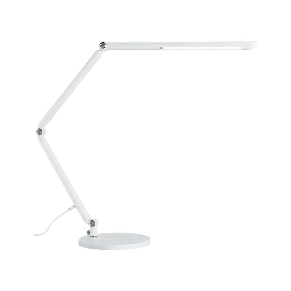 LED Schreibtischleuchte FlexBar in Weiß, verstellbar mit 3-Stufen-Dimmer und flexibler Ausrichtung.