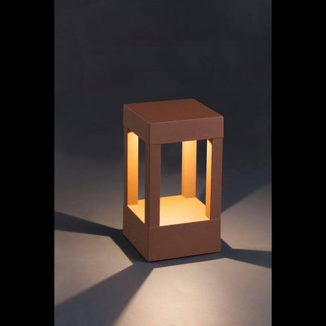 LED Sockellampe AGRA 5W 2850-3050K IP54 Dunkelbraun zur Außenbeleuchtung, stilvolles Design in Dunkelbraun