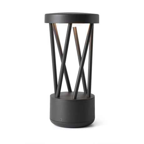 LED Borne lumineuse Twist 10W 3000K IP65 gris foncé - éclairage de jardin moderne au design sombre