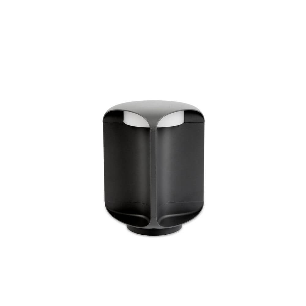 LED Sockelleuchte BU-OH 26cm IP65 Dunkelgrau in modernem Design, geeignet für Außenbereiche.