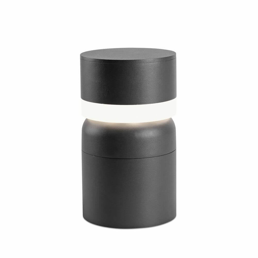 LED Sockelleuchte SETE 6W 3000K 25cm IP54 Dunkelgrau - elegante Außenbeleuchtung für jeden Garten