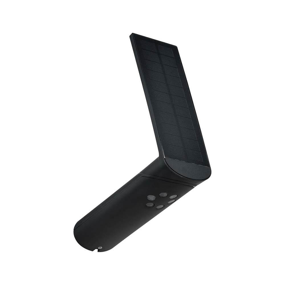 LED Solar-Wandlampe Ilias IP44 3000K Bewegungsmelder Anthrazit mit Solarpanel