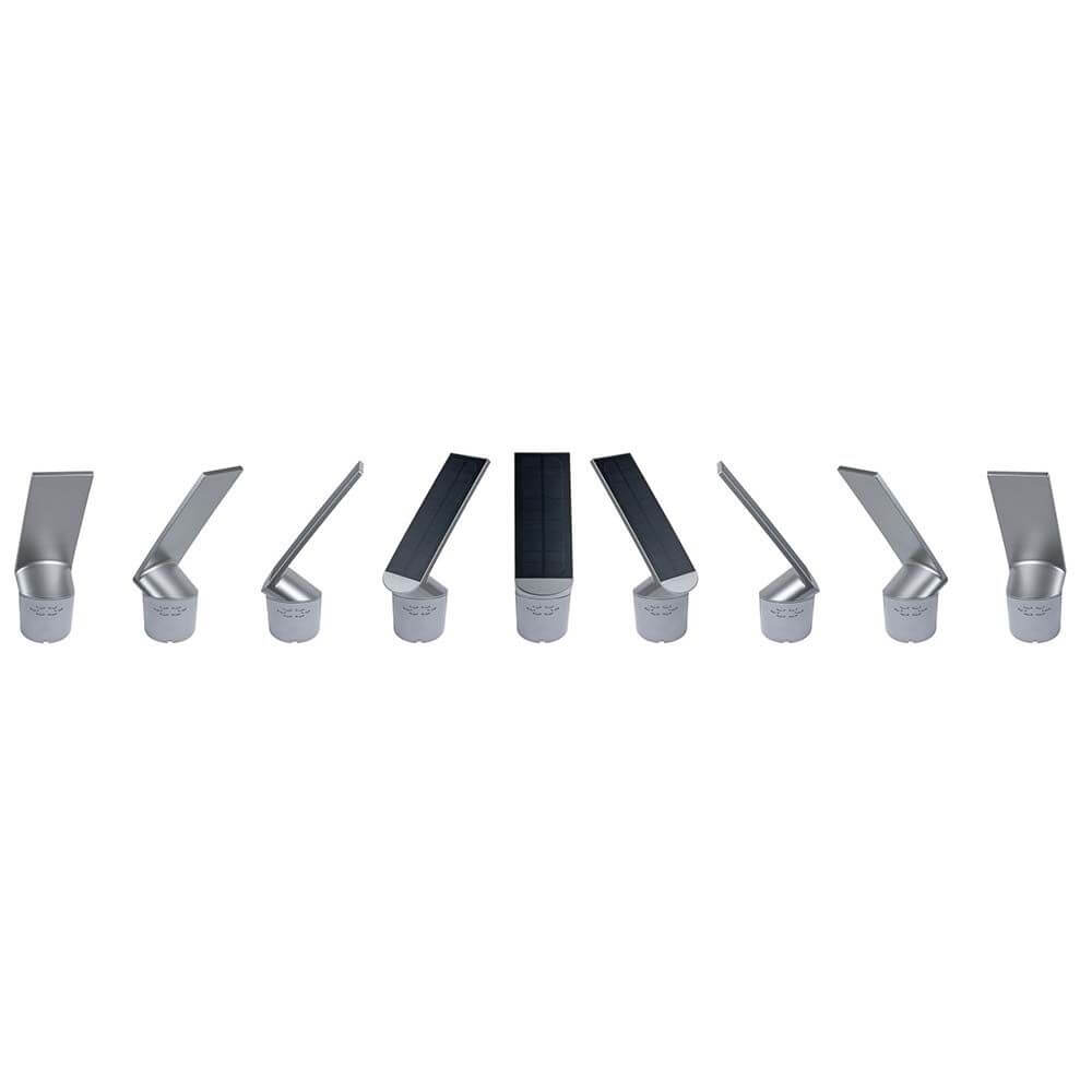 LED Solar-Wandlampe Ilias IP44 3000K Bewegungsmelder Anthrazit im modernen Design, ideal für Außenwände.