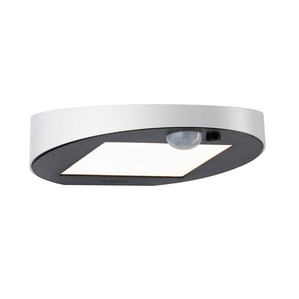 LED Solar Wandlampe Ryse mit Bewegunsmelder IP44 3000K Weiß - moderne Außenleuchte mit Bewegungsmelder und Solartechnik.