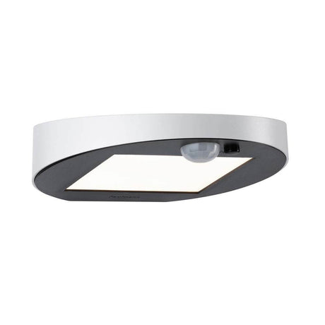 LED Solar Wandlampe Ryse mit Bewegunsmelder IP44 3000K Weiß - moderne Außenleuchte mit Bewegungsmelder und Solartechnik.
