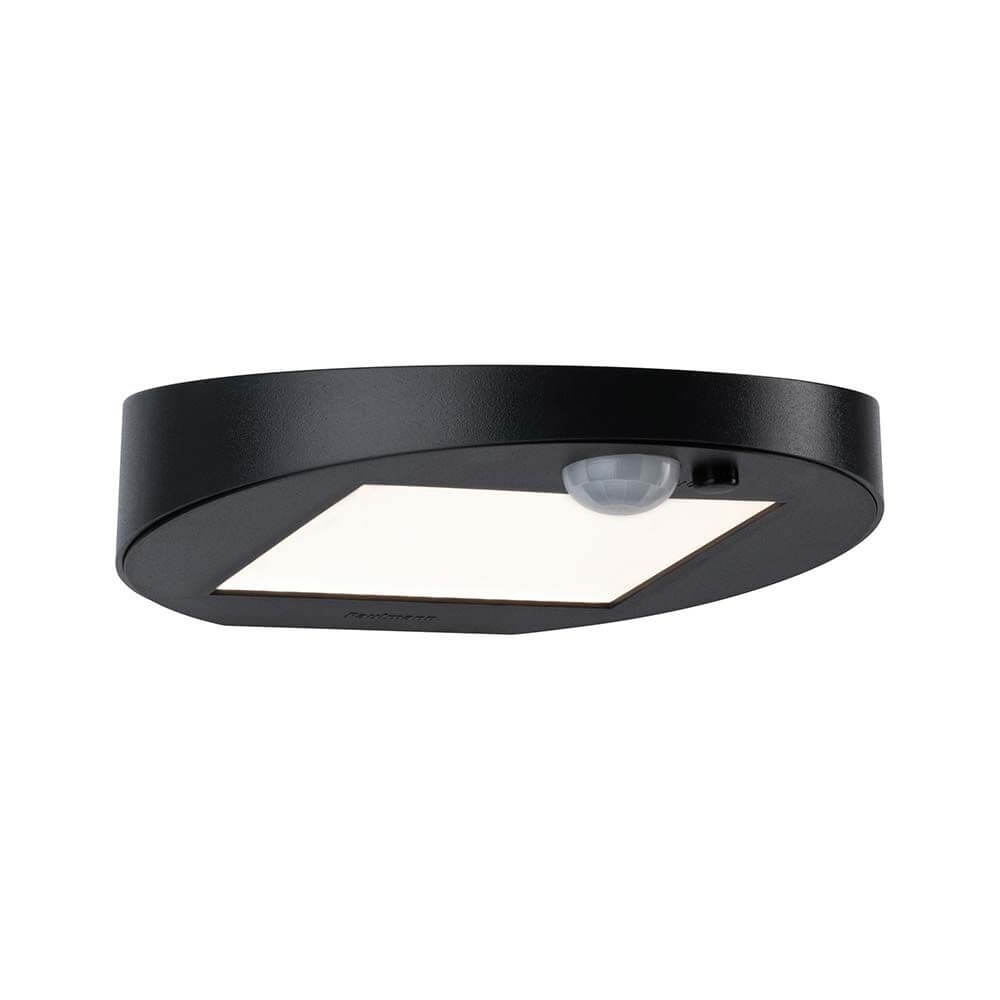 LED Solar Wandleuchte Ryse mit Sensor in Anthrazit, ideal für Außenwände, energieeffizient und stromlos.
