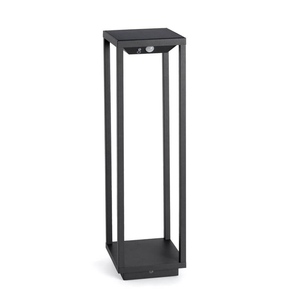 LED Solar Wegeleuchte SAURA mit Bewegungsmelder IP54 Dunkelgrau - elegante Solarlampe für den Außenbereich