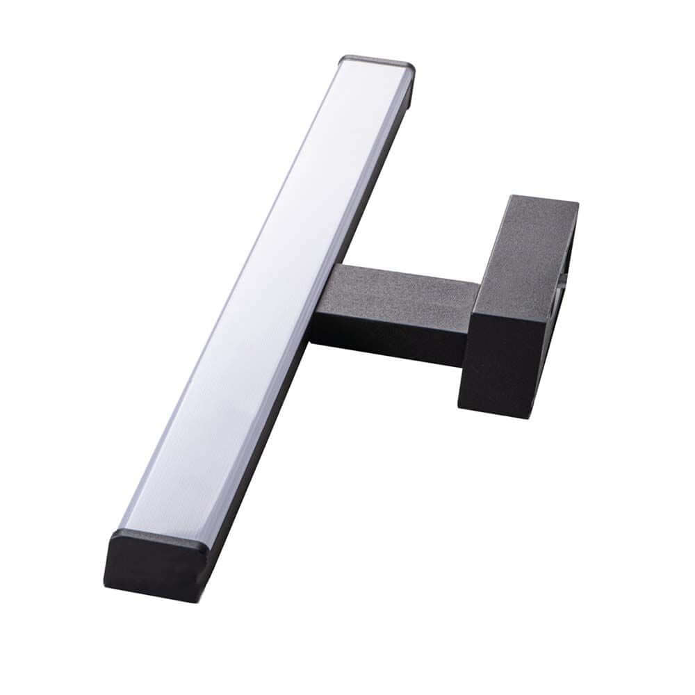 LED Spiegellampe Asto 60cm IP44 770lm 4000K Schwarz in modernem Design für Badezimmerbeleuchtung.