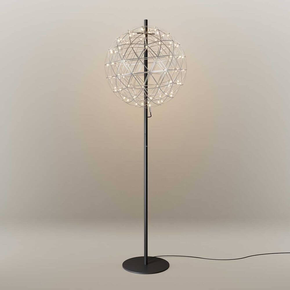 s.luce Atom LED-Stehleuchte aus Metall mit Touchdimmer in modernem Design