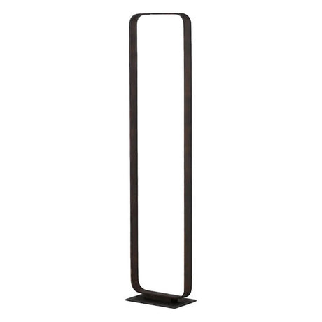LED Floor lamp Moka Black with a clear, closed form and indirect light.