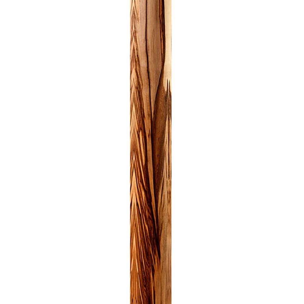 LED Stehleuchte Stein Columna 160cm Nussbaum - Detailansicht des einzigartigen Holzfurniers.