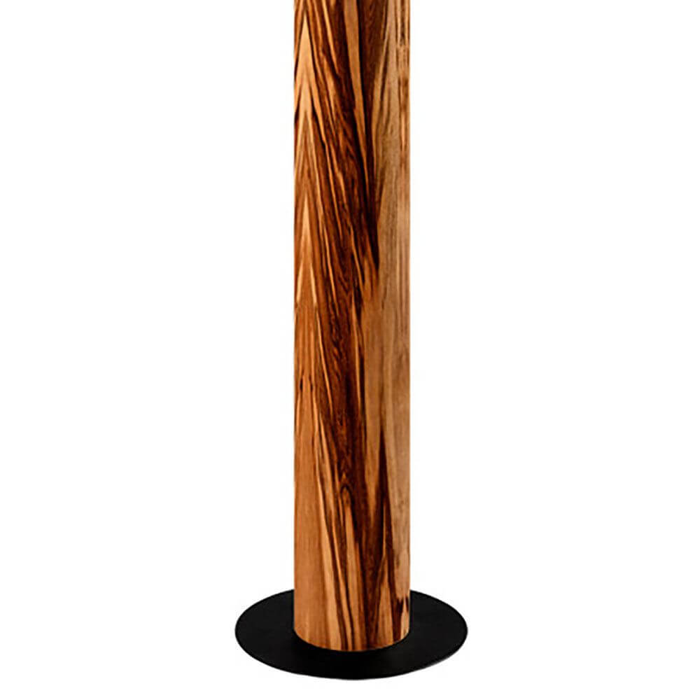 LED Stehleuchte Stein Columna 160cm Nussbaum mit einzigartigem Holzfurnier und elegantem Design.