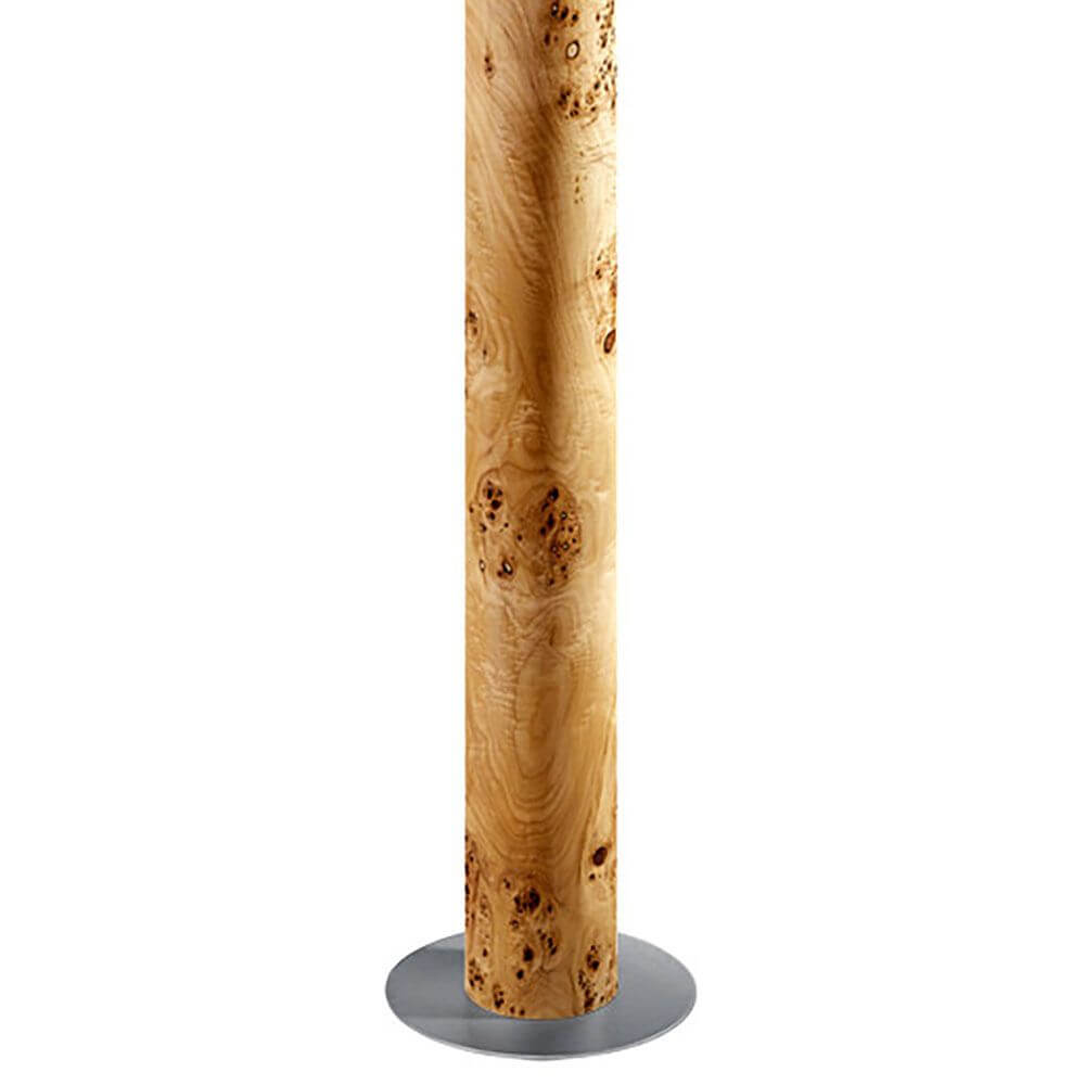 LED Stehleuchte Stein Columna 160cm Pappel aus Holzfurnier mit eleganter Basis