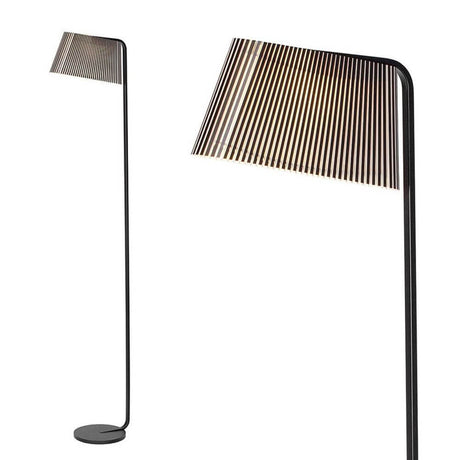 LED Owalo 7010 floor lamps made of wood, 168 cm, handcrafted wooden luminaire with modern design.