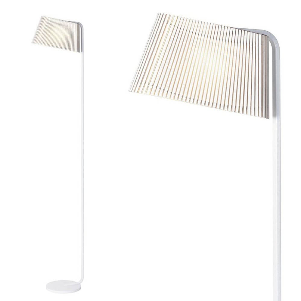 LED Stehleuchten Owalo 7010 aus Holz 168cm in modernem Design mit Holzschirm.