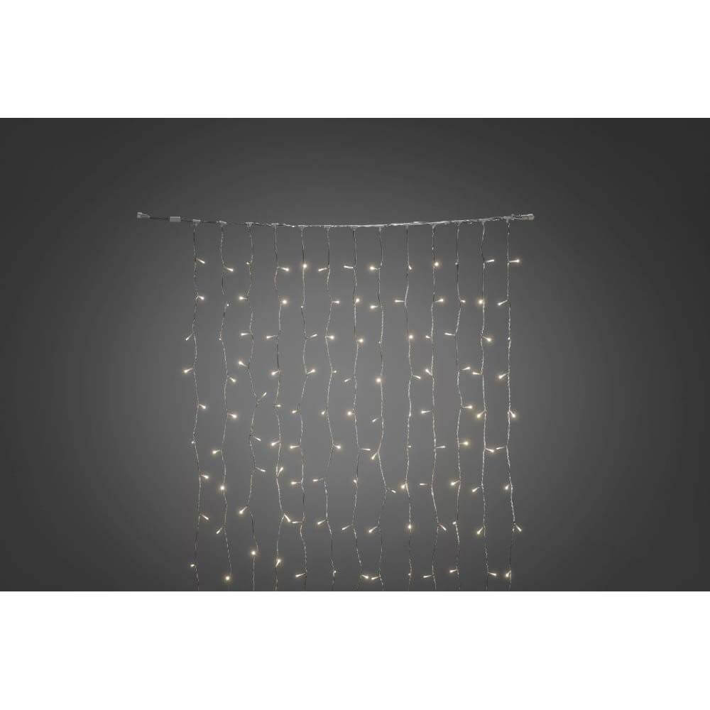 LED System Erweiterung Lichtervorhang 208 warmweiße Dioden IP44 aufgehängt, warm-weißes Licht für kreative Gartendeko.