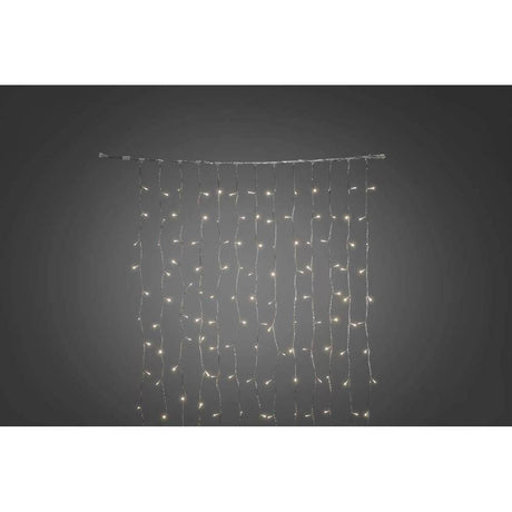 LED-systemutvidelse lysgardin med 208 varmhvite dioder, IP44, opphengt, varmhvitt lys for kreativ hagedekor.