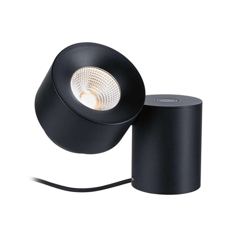LED Wand- & Tischleuchte Puric Pane mit Touch-Dimmer Schwarz im modernen Design und effizienter Lichtlenkung.