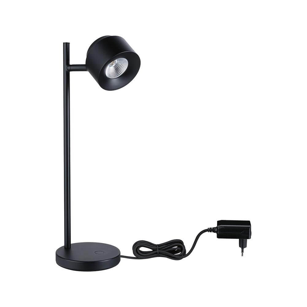 LED Tischleuchte Puric Pane Touch-Dimmer Schwarz mit modernem Design und effizienter Lichtlenkung.