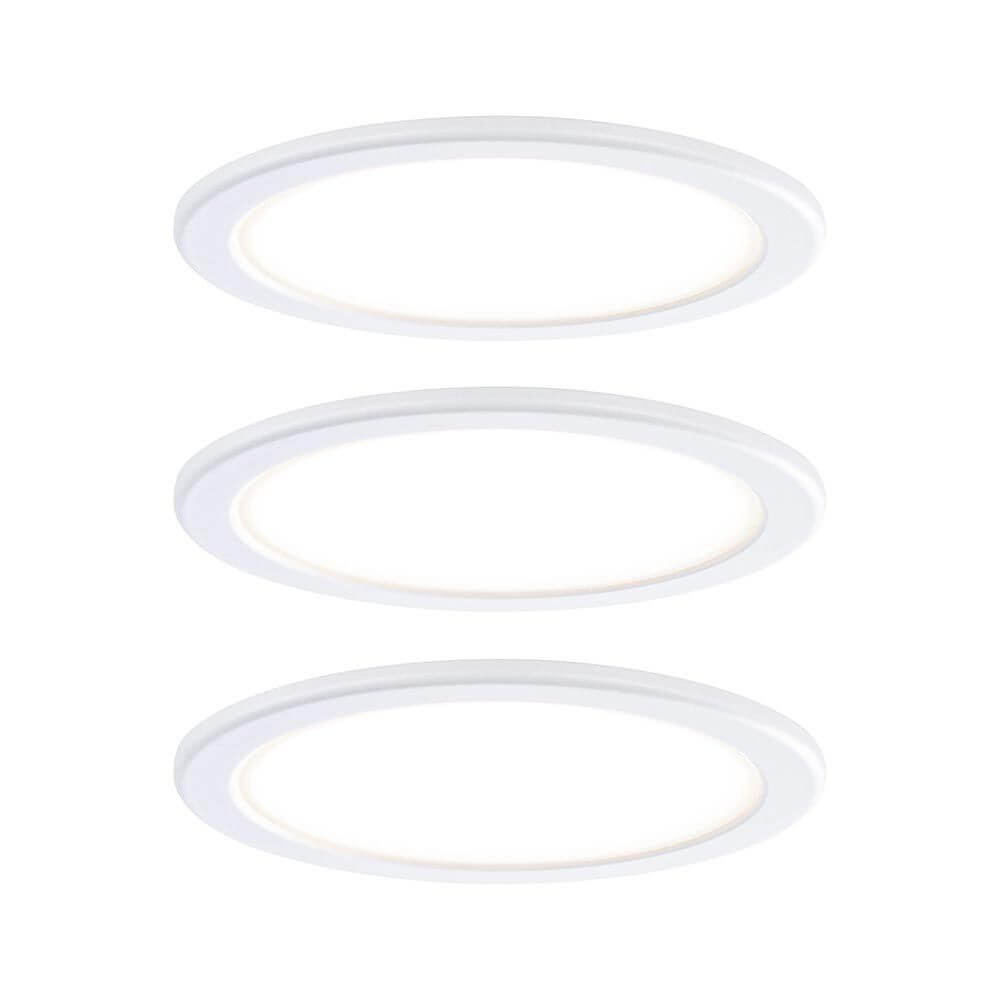 LED Unterschrankleuchte Pukk Rund 6,5cm Weiß im 3er-Set für Möbelbeleuchtung