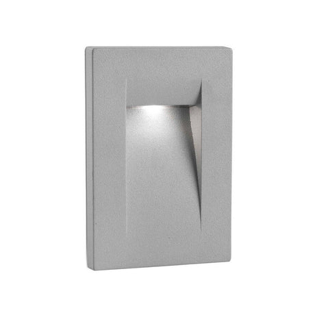 LED Applique extérieure encastrée HORUS-2 3000K IP65 Gris au design gris avec une lumière chaude.