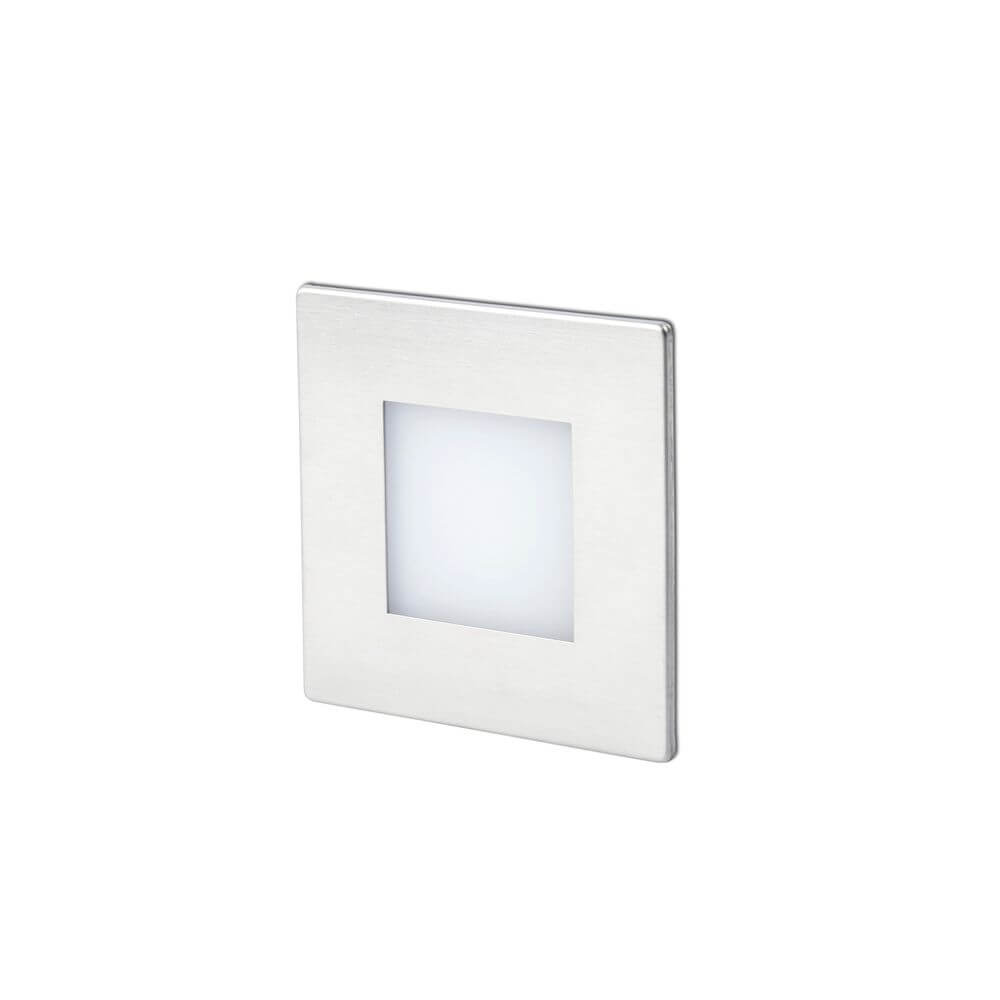 LED Wand-Einbauleuchte FROL IP65 Nickel-Matt in modernem Design, ideal für Innen- und Außenanwendungen.