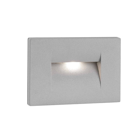 LED Applique encastrée murale HORUS-1 3000K IP65 Gris dans un design gris moderne avec une ouverture lumineuse étroite.