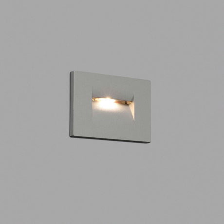 LED Applique encastrée murale HORUS-1 3000K IP65 Gris sur mur gris, éclairage moderne et élégant
