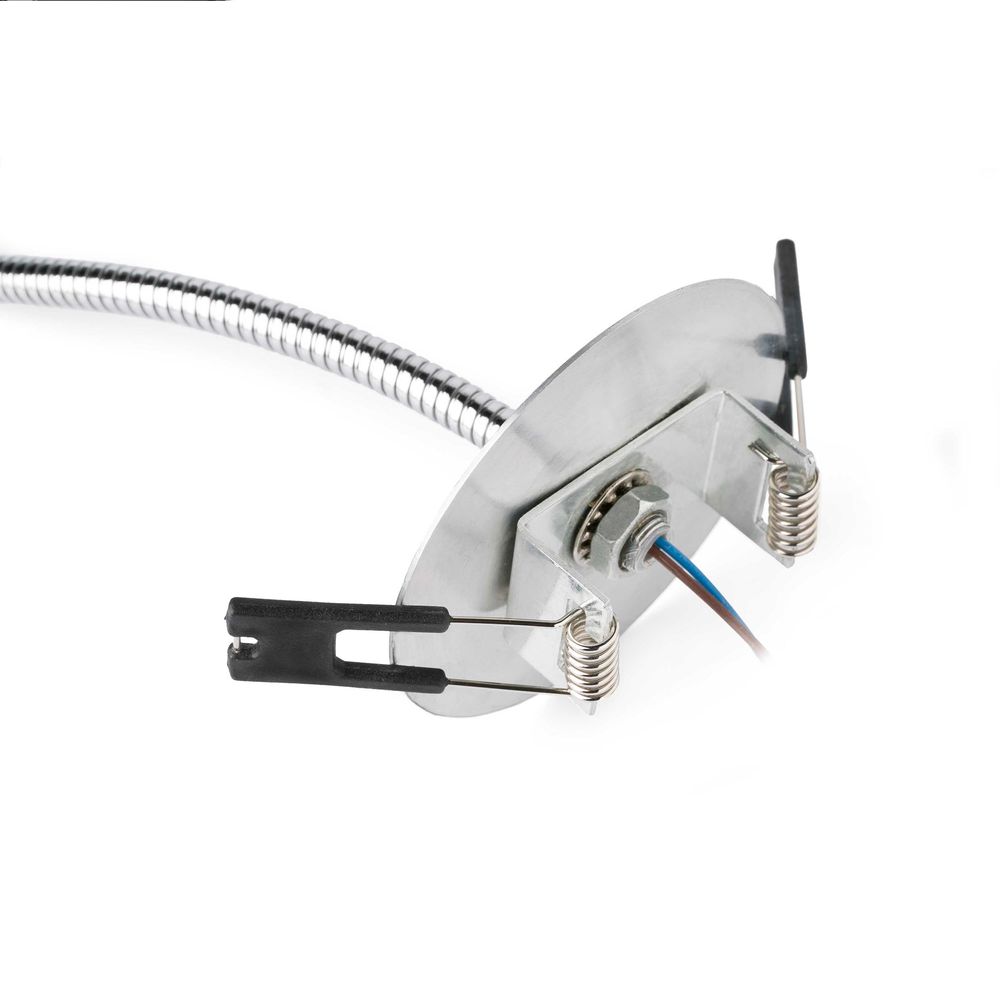 LED Wand-Leseleuchte LOKE-3 3W 3000K Chrom - Detailansicht des LED-Lichts mit flexibler Zuleitung.