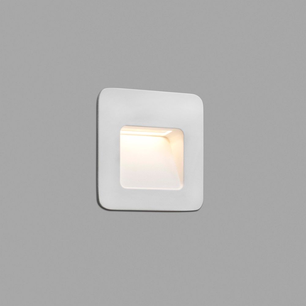 LED Wand-Einbauleuchte NASE-1 3W 3000K IP44 Weiß, elegante Wandlampe in modernem Design.