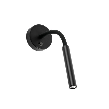 LED Wand-Leseleuchte KALE Schwarz, moderne schwarze LED-Wandleuchte mit flexiblem Lesearm
