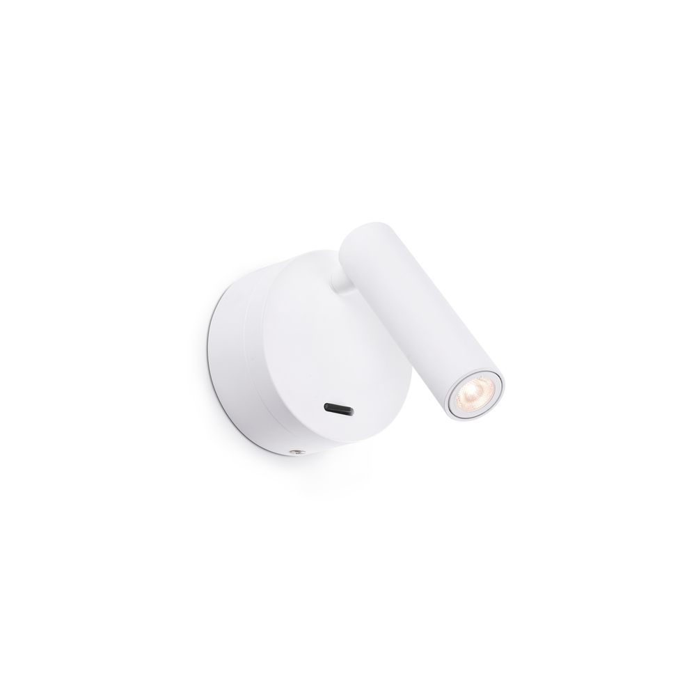 LED Wand-Lesespot BOC 3W 3000K Weiß auf weißem Hintergrund, modernes Design für gezielte Beleuchtung.