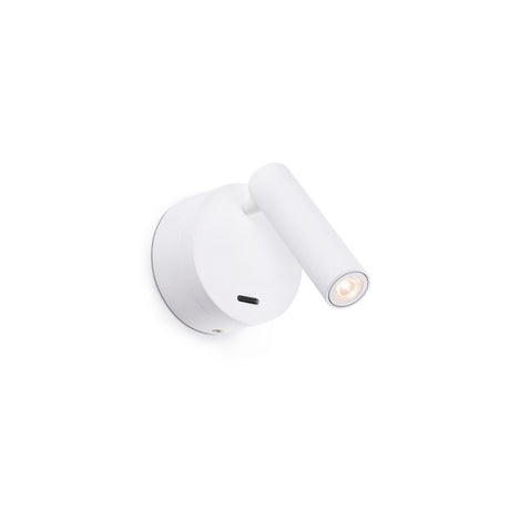 LED Wand-Lesespot BOC 3W 3000K Weiß auf weißem Hintergrund, modernes Design für gezielte Beleuchtung.
