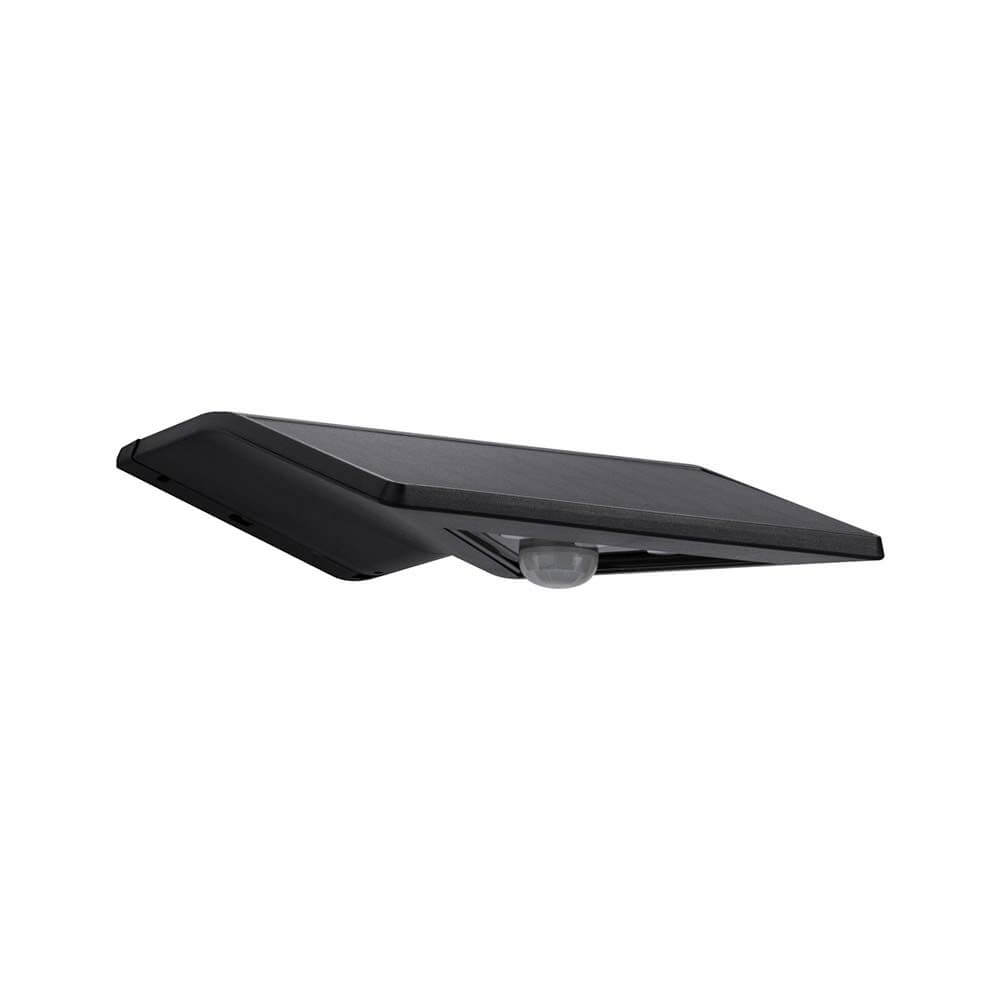LED Wand-Solarleuchte Yoko mit Sensor IP44 3000K Anthrazit in seitlicher Ansicht mit Bewegungssensor.