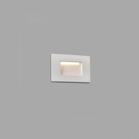 LED Wandeinbaulampe SPARK-1 3000K IP65 Weiß auf grauem Hintergrund