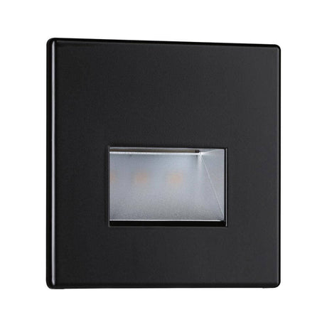 LED Edge Quadro square black-matt wall recessed light for wall installation with attractive lighting effects.