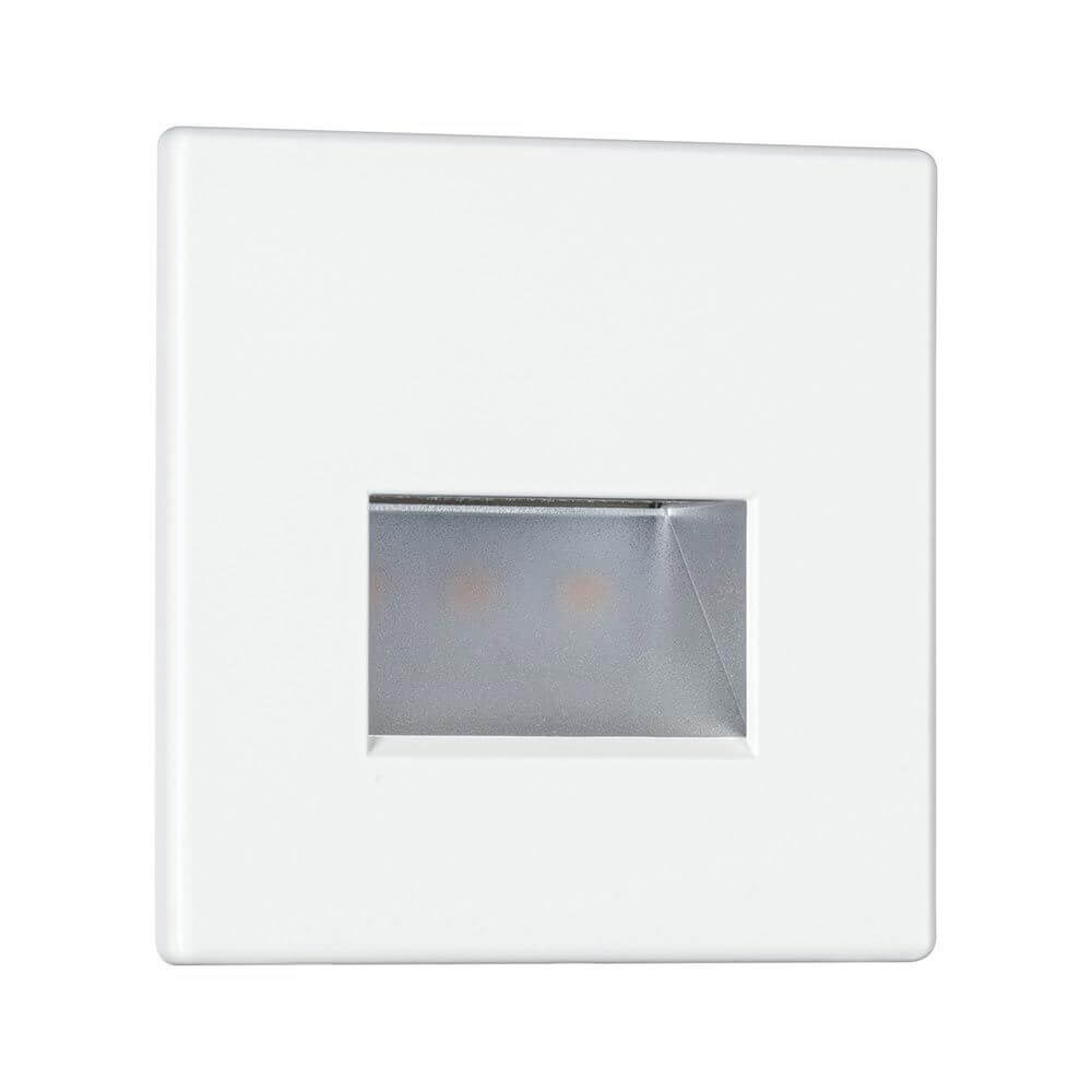 LED Wandeinbauleuchte Edge Quadro in Weiß-Matt, ideal für dekorative Lichteffekte und Sicherheit.