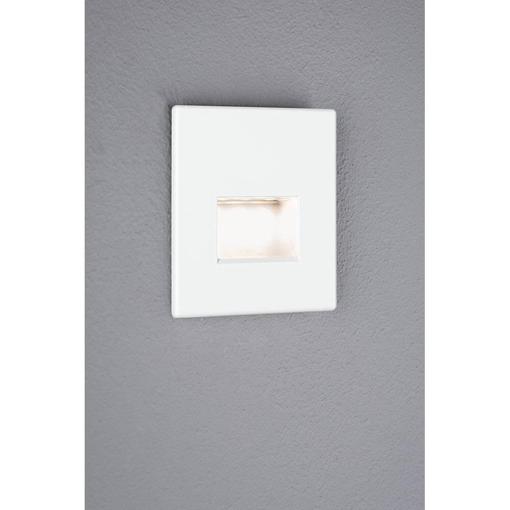 LED Wandeinbauleuchte Edge Quadro in Weiß-Matt, dekorativ und energieeffizient für Wandmontage.