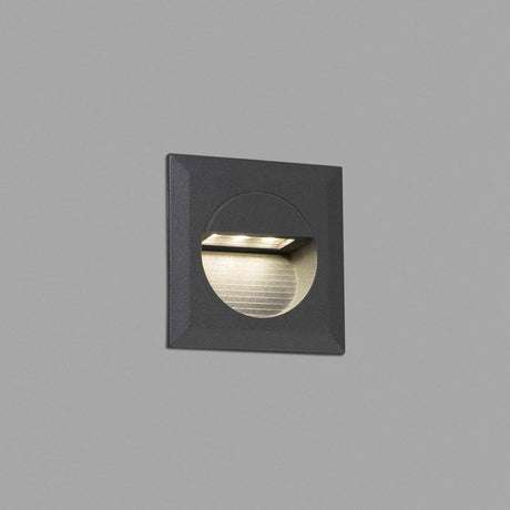 LED Wandeinbauleuchte MINI CARTER 4000K IP44 Dunkelgrau auf grauem Hintergrund